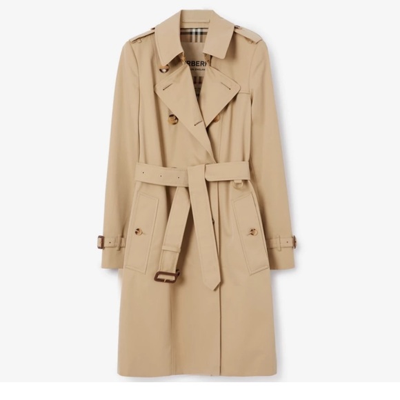 RARE VINTAGE Classic Burberry trench Sz 6-8 custom altered mid length exquisite - Picture 4 of 10